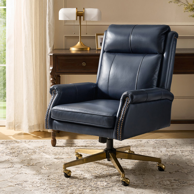Fauteuil de direction à haut dossier Heeg, Marine
