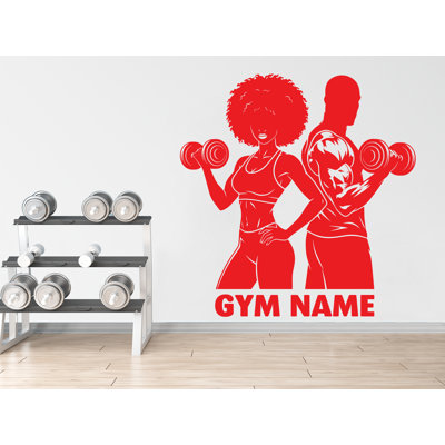 Adhésif mural Couple afro American Gym