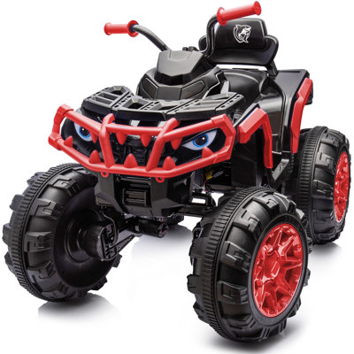Shark Kids ATV 4-Wheeler, 24 Volt 4WD Ride on Toy pour Big Kid avec Bluetooth, moteur 4 x 200 W, vitesse maximale de 5,6 Mph