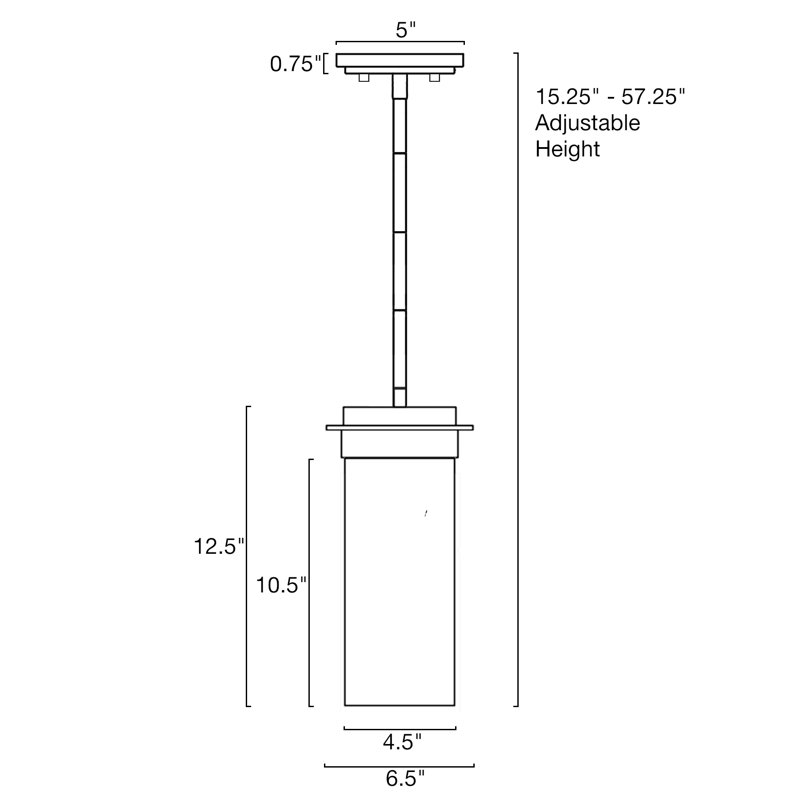 1 - Light Cylinder Pendant