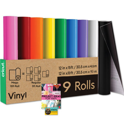 Cricut Premium Vinyl Rainbow Rolls Bundle