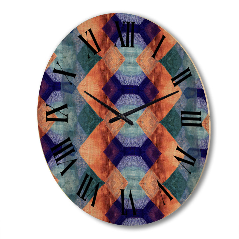 Horloge murale en bois massif Marielena, Très grand