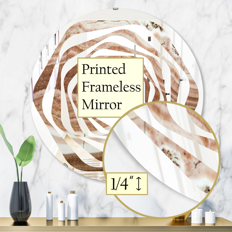 Miroir mural Whirl Crystals Minerals and Stones, H 31,5 po x l po