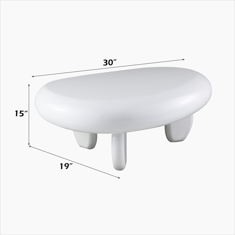 Table de bout blanche ultrabrillante