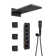 Herathena 3 Functions Digital Display 22" Shower System with 3 Body Jets and Rough-in Valve