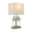 Lampe de table 20 po en résine blanche avec abat-jour-952771538