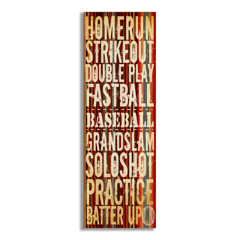 Cambra Home Run Baseball, art textuel sur plaque