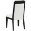 5 Tables de salle à manger avec rallonge - finition noire, look moderne, convient aux plus grandes fêtes, conception de chaises cannelées, sièges 4