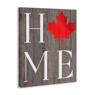 Toile typographique Maple Leaf Home, design par Lil 'Rue