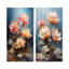 Fleurs de lotus fusionnent avec graffiti - lot de 2 décorations murales lotus-102583905-102583908
