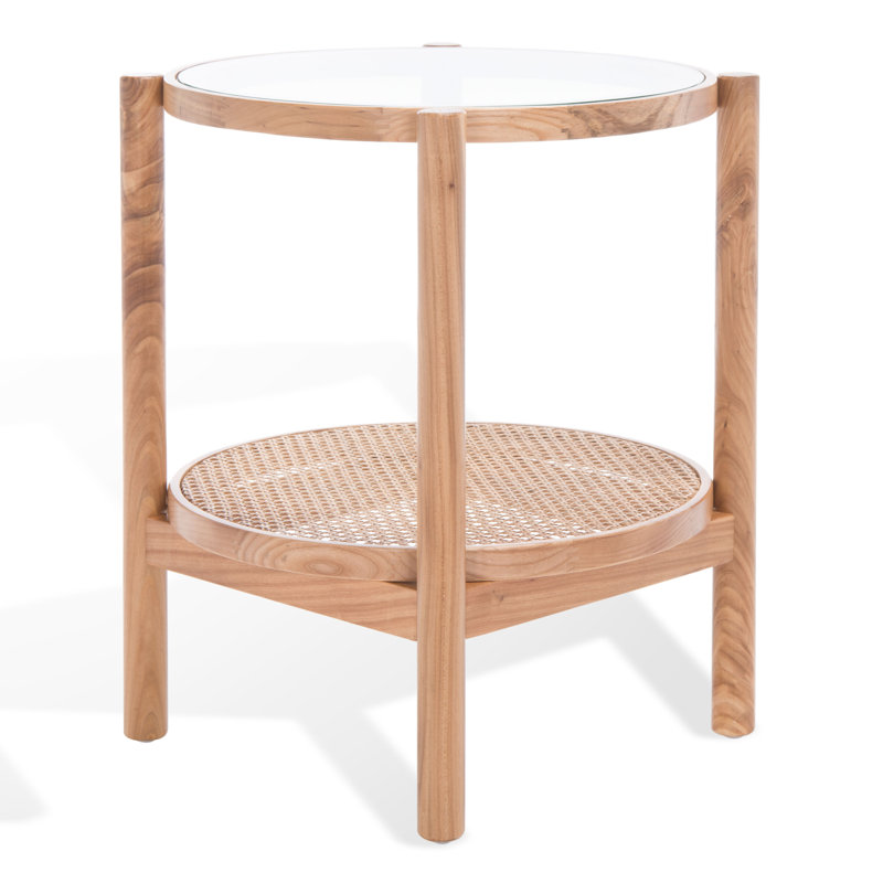 Karyna Glass End Table, Natural