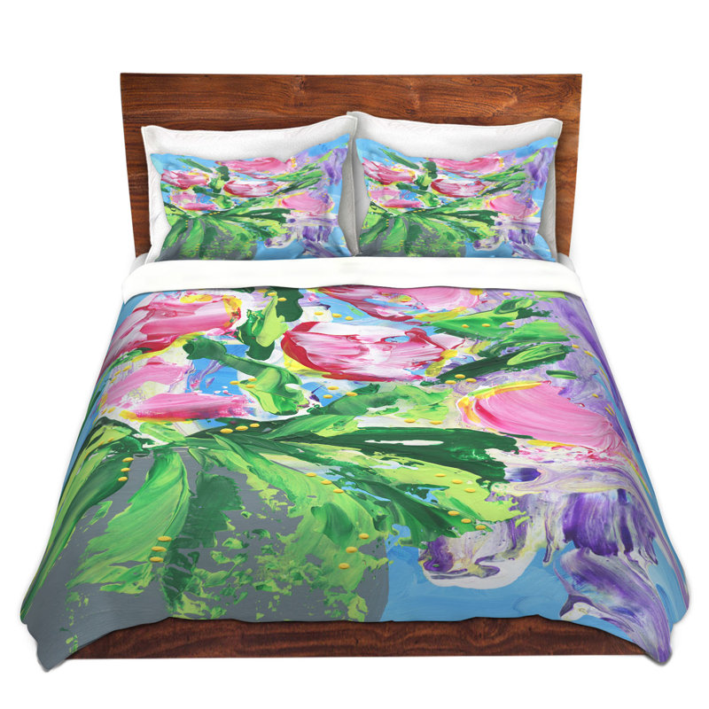 Ensemble de housse de couette en microfibre DiaNoche par Shay Livenspargar - Tulip Love