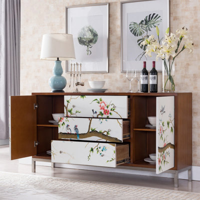 Armoire décorative peinte et polyvalente