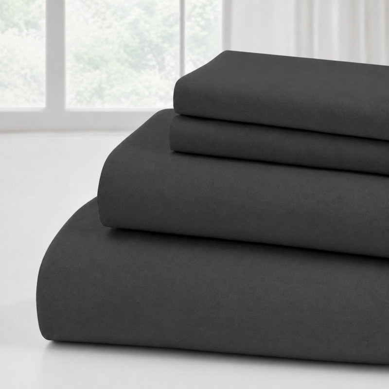 Ensemble de draps 4 pièces en microfibre ultra douce Modern Threads avec poches profondes, couleurs unies et imprimés