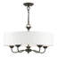Lustre tambour 5 lumières à abat-jour Lamotte-1574297294