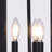 Transparent Glass Black 3 Light Outdoor Lamp(Set Of 2)-1794479449-1792506046