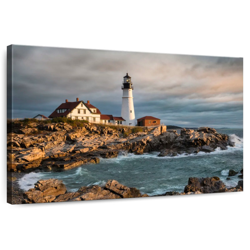 Aletra, phare de Portland Head, Maine, au lever du soleil, H 20 po x l 30 po