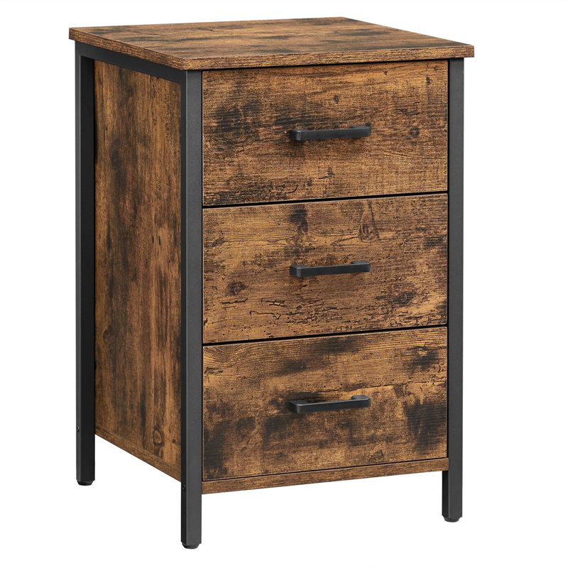 Aleczander 40cm W Manufactured Wood Bedside Table