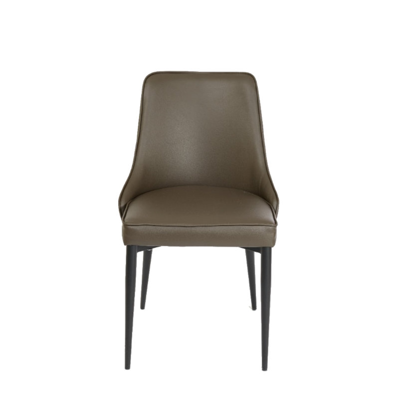 18.5'' H Faux Leather Upholstered Parsons Chair, Taupe