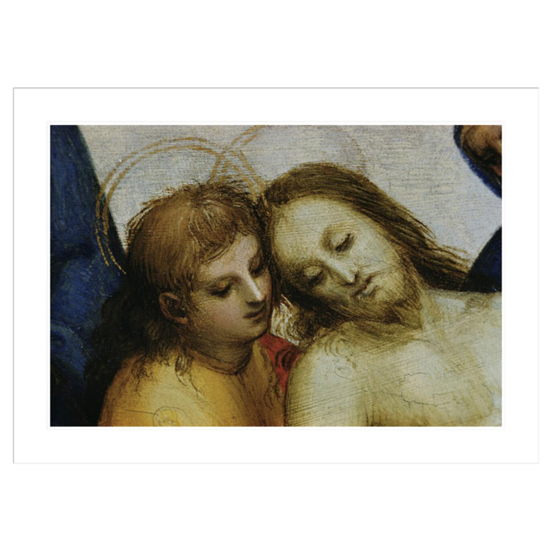 «Détail de Jésus et Saint Nicodème de Pieta» par Raphael, impression giclée encadrée, H 30,2 po x l 41,5 po