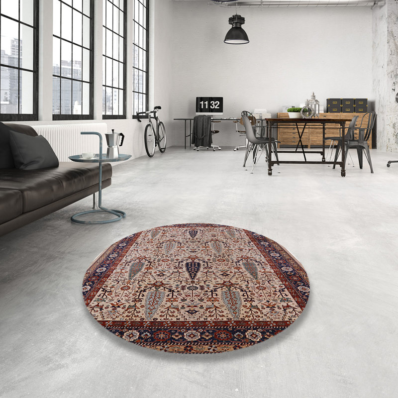 Tapis brun Beula, Rond 8 pi