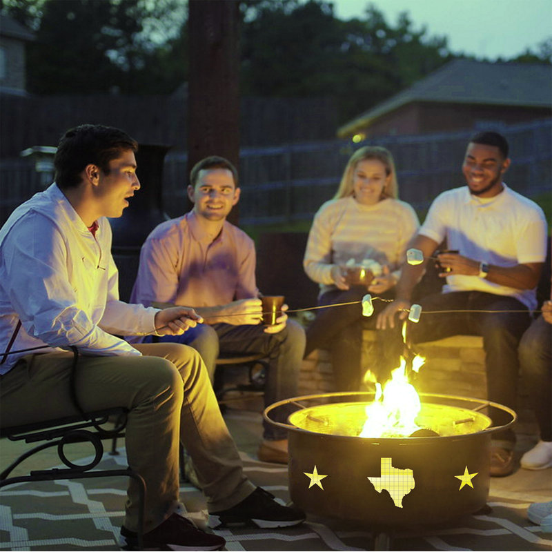 Jarosz Round Steel Wood Burning Smokeless Fire Pit