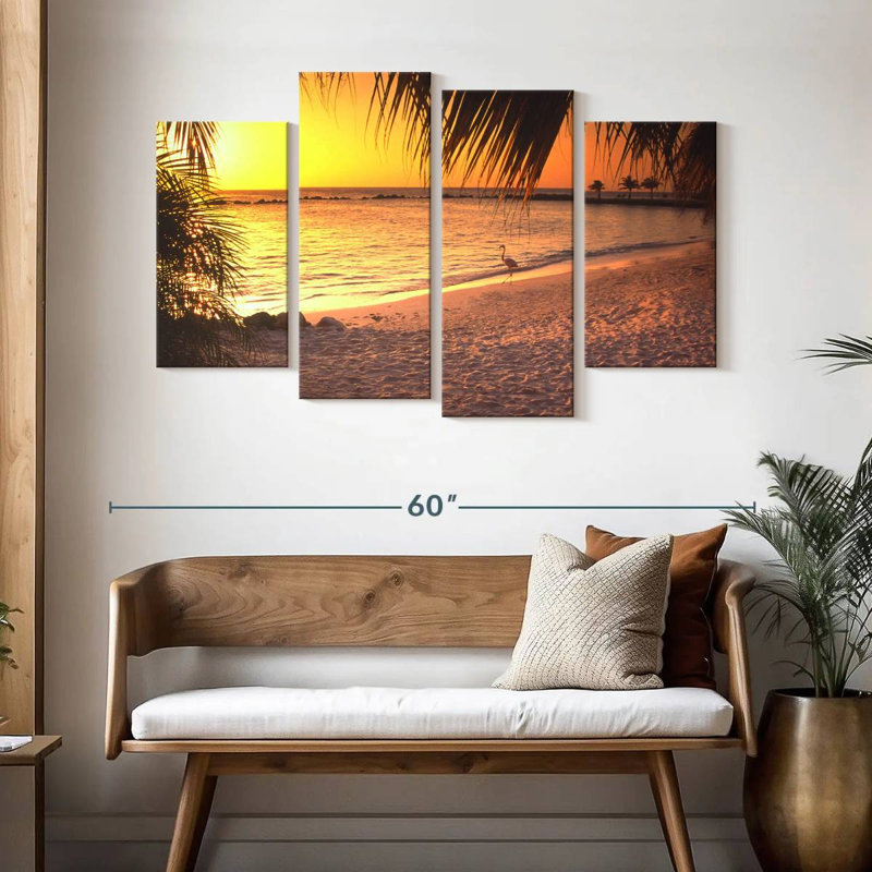 Gillard Aruba Sunset Flamingo, 32" H x 52" W