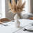 Liubomila 10" Ribbed White Ceramic Vase-95418596-95418597