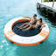 Quai flottant gonflable, plate-forme de quai gonflable de 8 pi, tapis gonflable antidérapant avec sac de transport portable et échelle détachable, plate-forme flottante pour plate-forme flottante pour la plage de l'océan, orange