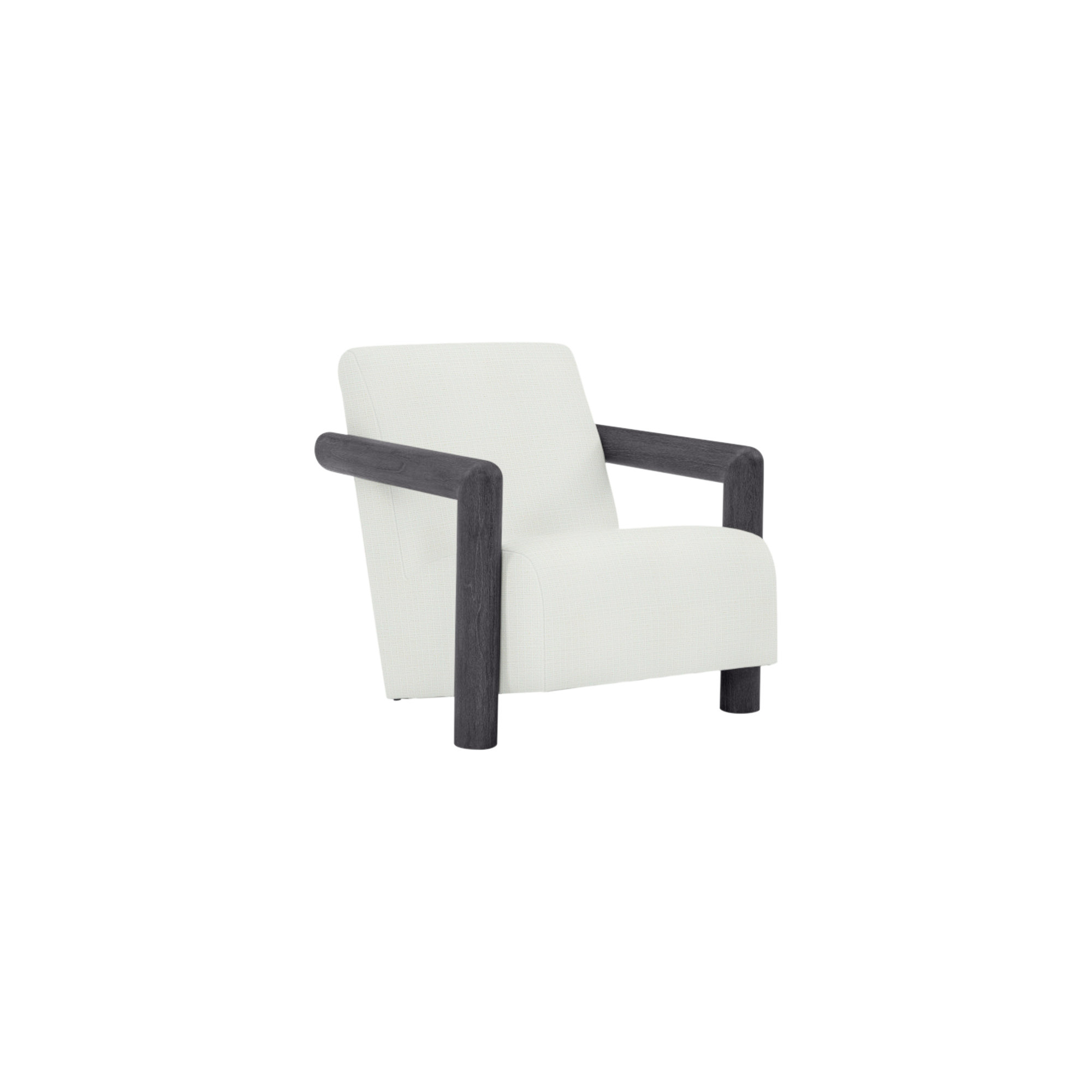 Mara Patio Chair with Cushions, Cream Linen 6025-002, Flint Gray