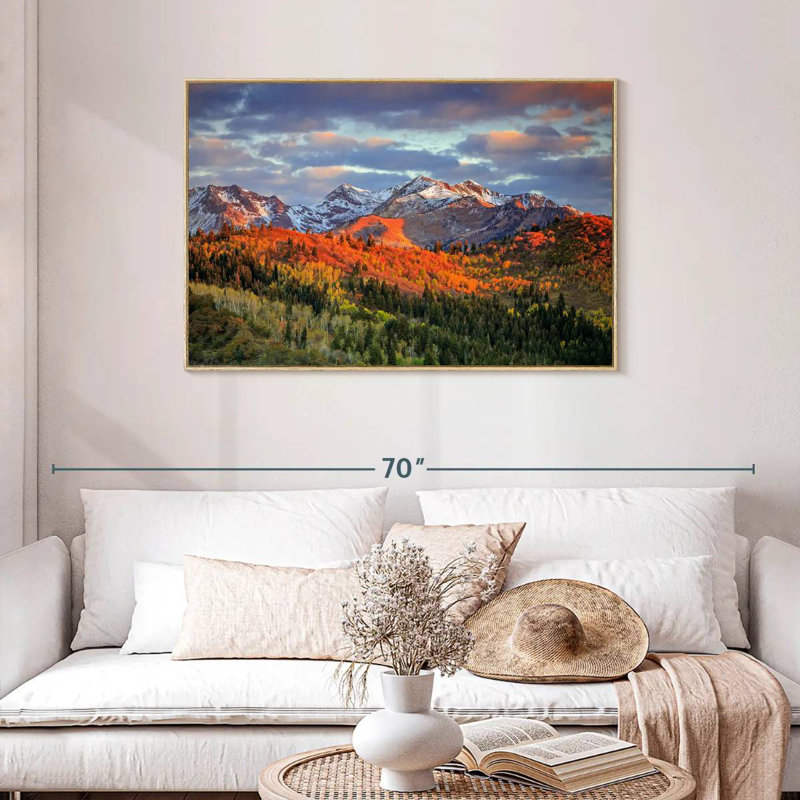Mont Wasatch, Cadre flottant en bois naturel, 43 po x 29 po
