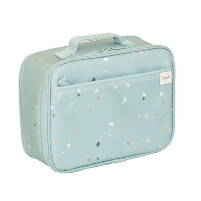 3 Sprouts - Recycled Fabric Insulated School Lunch Bag for Kids - Terrazzo