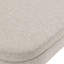 Banc de rangement rembourré en lin beige et brun de 44 po avec dessus rabattable