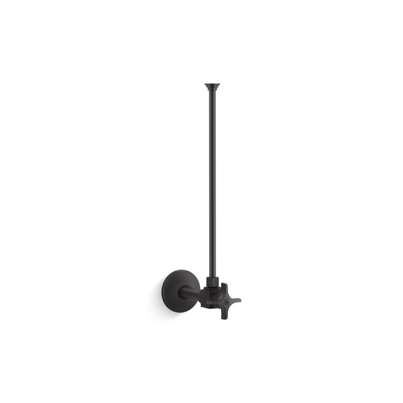 Npt Angle Supply with Stop and Annealed Vertical Tube, Matte Black
