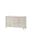 Meuble en bois 1 pièce à 6 tiroirs avec commode latérale contemporaine blanc / beige-1836011994