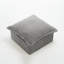 Repose-pieds rembourré carré en chenille gris avec surdimensionné coussin moelleux - entièrement comprimé, aucun assemblage requis-1708222886