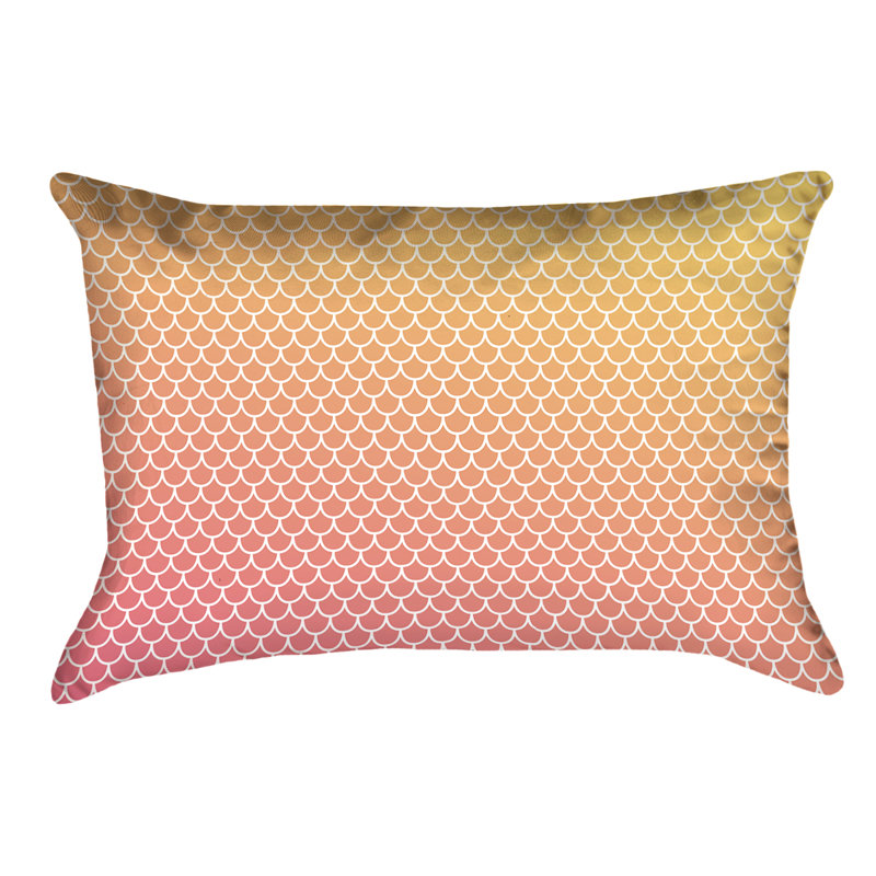 Coussin Katelyn Elizabeth, Polyester, Jaune / Rose