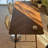 Modern Nut-Brown Rectangular Solid Wood Dining Table-1534955707