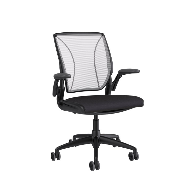 Mesh Task Chair, Black, Pinstripe/White, Pinstripe/White
