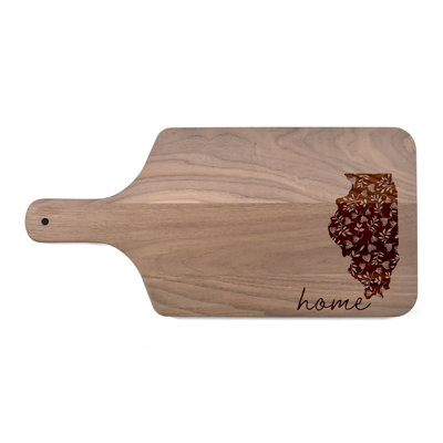 Floral Home State - Illinois Cutting Board