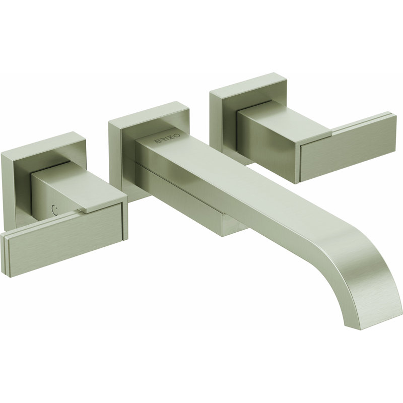 Siderna® Two-Handle Wall Mount Tub Filler, Brushed Nickel, Lever