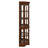 Lighted Corner Curio Cabinet with Adjustable Shelves-1799739221
