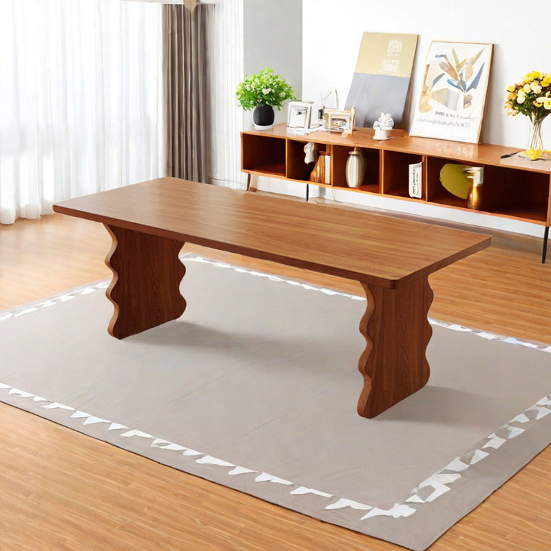 Riol Cherry Solid Wood Dining Table, 29.53" H x 31.5" W x 78.74" L