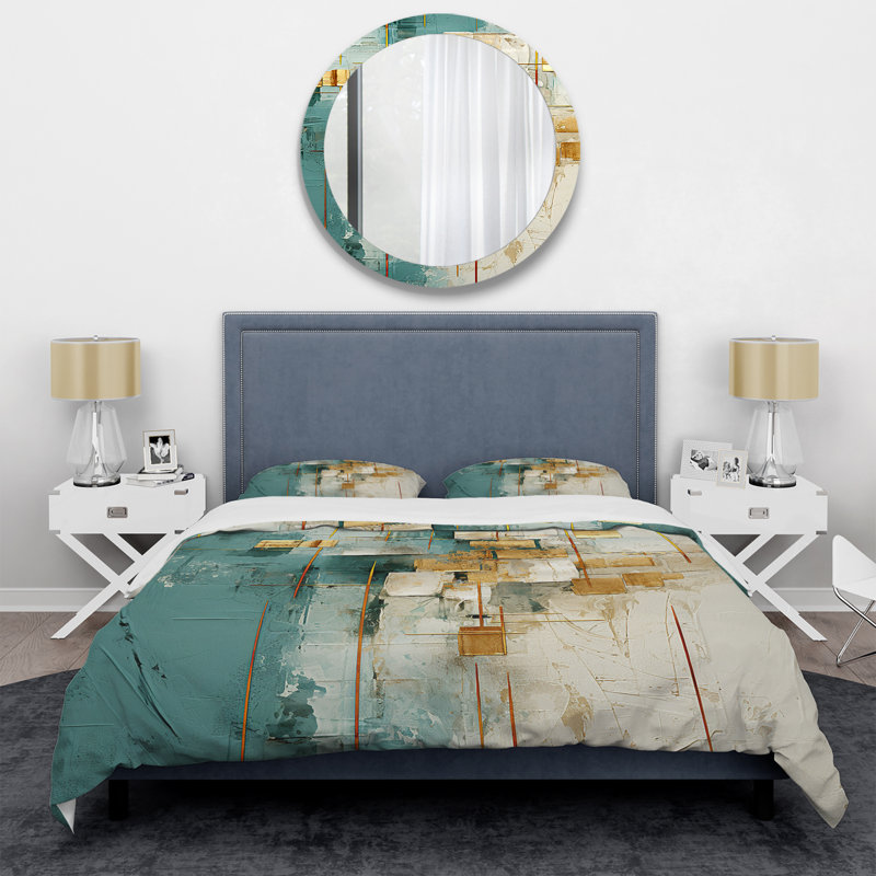 Ensemble de housse de couette abstraite California Sunshine, Housse de couette très grand et 2 très grandes t