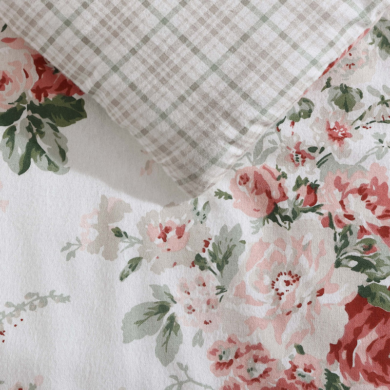 Ashfield Red and White Cotton King Comforter Set