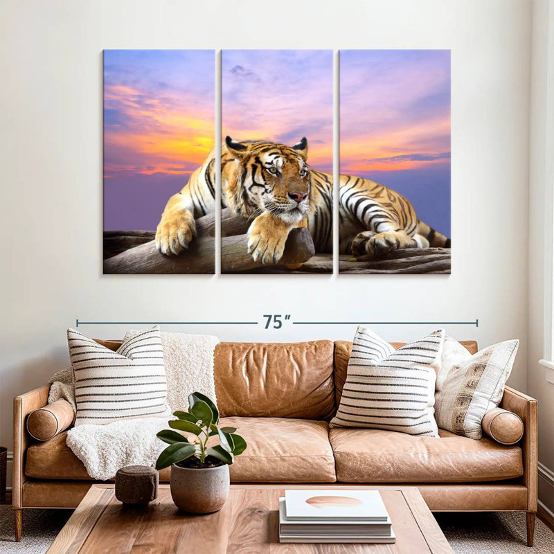 Lounging Tiger, 42" H x 65" W