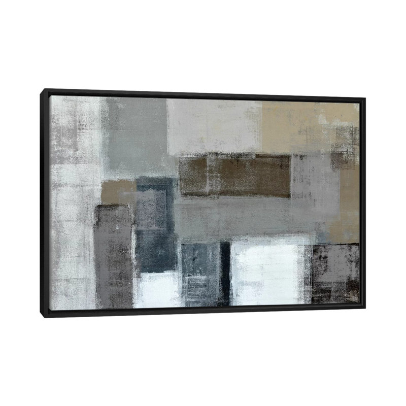 « the labyrinthe », impression sur toile, H 18 po x l 26 po x P 1,5 po, Toile avec cadre noir, Pas de tapis