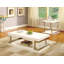 Table de bout de style contemporain, tablette inférieure, tablette inférieure, revêtement en laque ultrabrillante, cadre chromé et meubles de salon