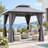 8 x 8 Ft Soft Top Patio Gazebo with 2-Tier Roof, Mosquito Netting and Privacy Curtains, Galvanized Steel Outdoor Canopy for Backyard Deck and Garden-135974079