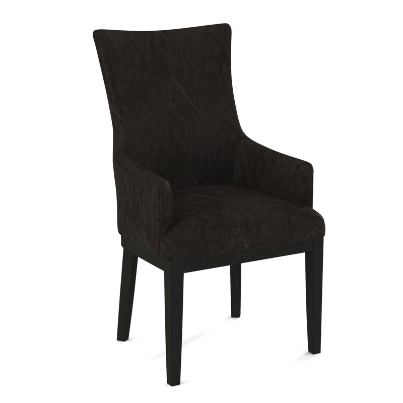 19'' H Upholstered Armchair, Black, Applause Bajah Ruby